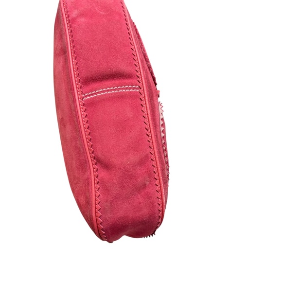 Isabella fiore pink suede leather eyelet hobo bag - Picture 10 of 13